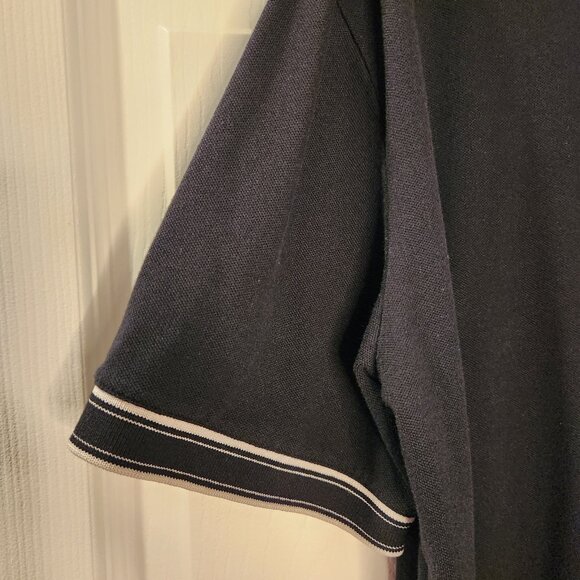 Black Express Relaxed Large Tee with White Trim - Picture 4 of 7